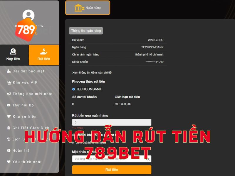 Hướng dẫn rút tiền 789bet chi tiết