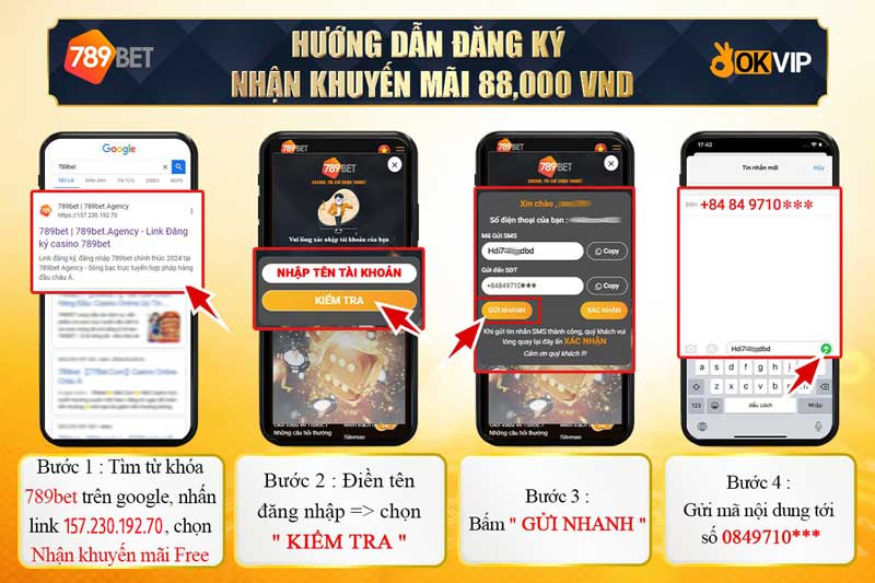 Hướng dẫn tải app và đăng ký nhận 88k từ 789bet